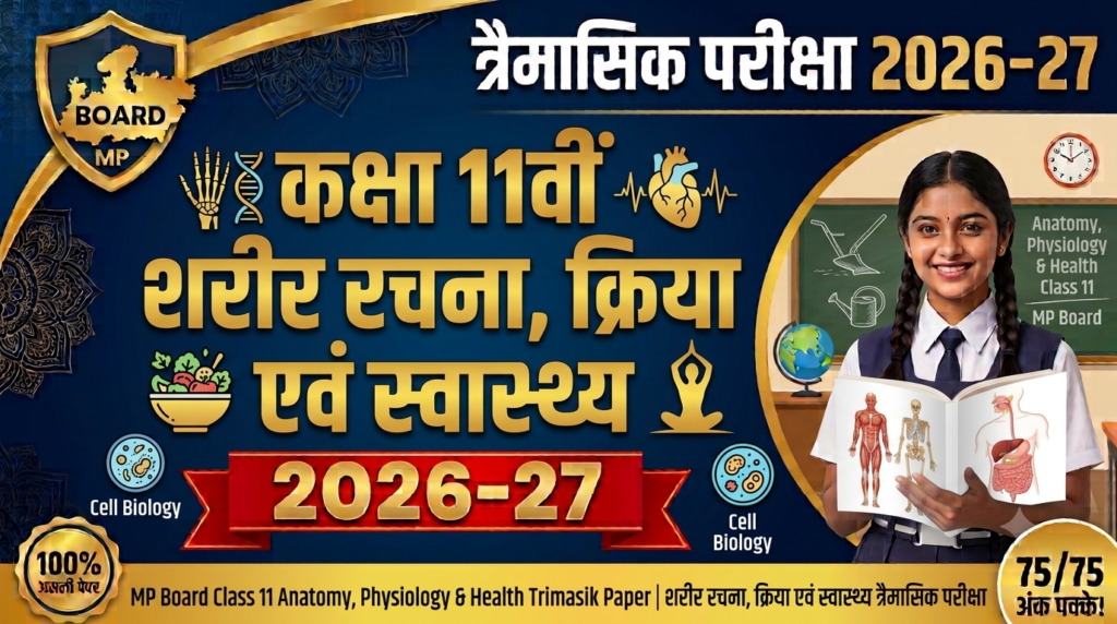 MP Board Class 11 Anatomy Physiology Health Trimasik Paper 2026-27